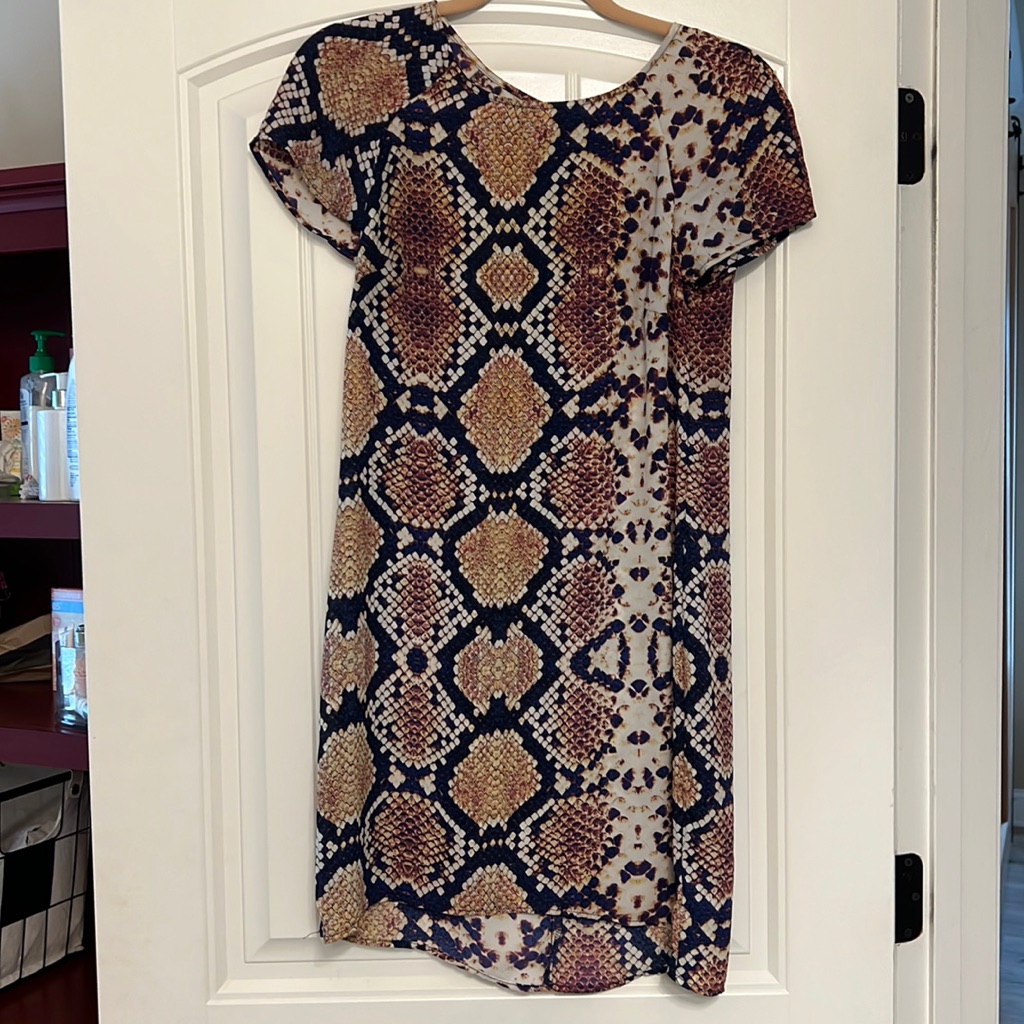 Euc Snakeskin Shift Dress Size Small  Brand Eight Sixty
